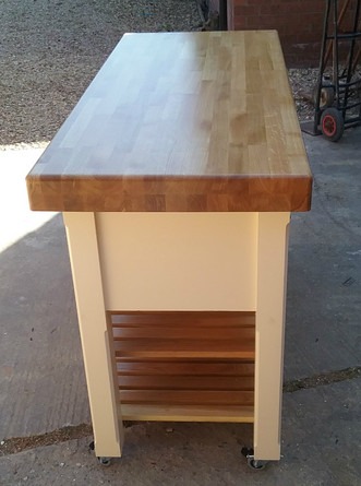 1500mm x 600mm Butcher's Block with Two Shelves 3 1500mm x 600mm Butcher's Block with Two Shelves - Image 3