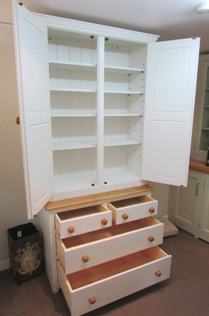 Freestanding Two Part Larder Cupboard with Drawers 4 Freestanding Two Part Larder Cupboard with Drawers - Image 4